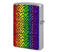 Gay Pride Rainbow Pattern Print Metal Lighter Cover Case, Vintage Cool Lighter Housing Funny Lighters Sleeve for Zippo Men Dad Husband Gift Collect