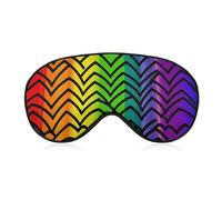Gay Pride Rainbow Pattern Sleep Mask for Women Men, Soft Eye Mask with Adjustable Strap for Sleeping, Light Blocking Travel Blindfold for Nap Comfortable Eye Cover for Home Office