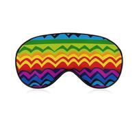Gay Pride Rainbow Pattern Sleep Mask Soft Comfortable Eye Mask with Adjustable Strap Eye Cover Eye Shade for Men Women Work Travel