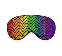 Gay Pride Rainbow Pattern Sleep Mask Soft Comfortable Eye Mask with Adjustable Strap Eye Cover Eye Shade for Men Women Work Travel