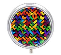 Gay Pride Rainbow Pill Box, 3 Compartment Small Pill Case Waterproof Travel Pill Organizer for Pocket Or Purse Portable Mini Medicine Tablet Vitamin Holder Pill Case