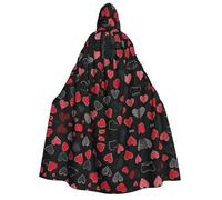Gay Pride Rainbow -Print Adult Hooded Halloween Cloak - Printed Full-Length Cape For Festivals, Gothic Events & Costume Parties