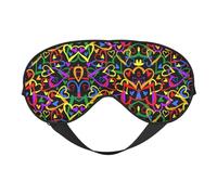 Gay Pride Rainbow Print Satin Sleep Mask & Eye Mask | Deep Dream Sleep Masks for Women & Men | Soft Sleeping Eye Mask to Nourish Skin