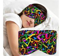 Gay Pride Rainbow Print, Sleep Mask for Home Travel, Full Eye Covers Light Blocking Eye Mask Sleep Eye and Ear Muffs