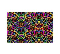 Gay Pride Rainbow Printed Adult Fun Puzzle wooden puzzle in a plastic box with letters printed on the back home decor party toy