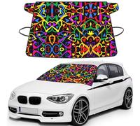 Gay Pride Rainbow Printed Car Windshield Cover for Ice and Snow, Premium Windshield Snow Cover, Sun Protection, Universal Fit for All Weather Conditions