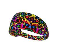Gay Pride Rainbow Printing Full-Print Elastic Exercise Headband, Adjustable Fit Great For Yoga,Hikingâ€‹ Exercise Headband