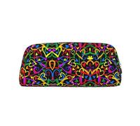 Gay Pride Rainbow Printing Leather Pencil Pouch Pen Case Elegant and Practical Bag for Students Perfect for Office School