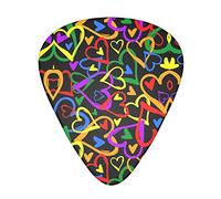 Gay Pride Rainbow Unique Guitar Picks With Clear Prints And Multiple Thicknesses