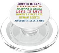Gay Pride Science Is Real Black Lives Matter Love Is Love PopSockets PopGrip for MagSafe