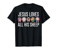 Gay Pride Sheep Jesus Loves Everyone Equality Ally Christian T-Shirt