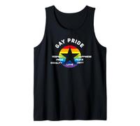 Gay Pride Star Rainbow Tolerance Love Respect CSD LBGTQ+ Tank Top