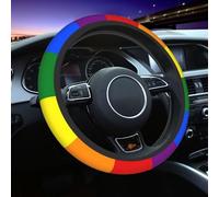 Gay Pride Steering Wheel Cover for Women Men Girls Car Accessories Decor Anti-Slip Neoprene Auto Steering Wheel Covers Protector Universal 15 Inch
