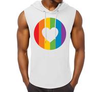 Gay Pride Vest Tshirt for Men Rainbow LGBT Graphic Hooded Tank Top Lesbian Gifts Shirts Top Bisexual Flag