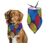 Gay Proud Fingerprint Rainbow LGBT Flag Dog Bandana Adjustable Pet Scarf Bib Cute Triangle Handkerchief for Dogs Cats Gifts