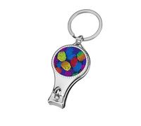 Gay Proud Fingerprint Rainbow LGBT Flag Nail Clipper for Men Women Portable Metal Nail Cutter with Nail File