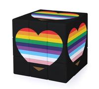 Gay Proud Flag Heart 3-D Puzzles Magic Twist Cube