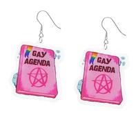 Gay Proud Moon Earrings Various Ackli Earrings Proud Moon Gifts Give Men And Women, Acrylic, No Gemstone