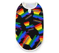 Gay Proud of Louisiana Fashion Dog Shirt Clothes Breathable Sleeveless Pet Tank Top for Small Medium Large Pets