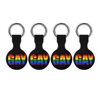 Gay Prouds-Rainbow Lgbt Case Compatible for AirTag Holder | Cases Cover Tracker Accessories Silicone Protective Case Key Ring Dogs Bags Keys
