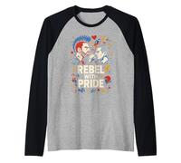 Gay Punk Rebel With Pride Rainbow Punk Rock Raglan Baseball Tee