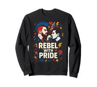 Gay Punk Rebel With Pride Rainbow Punk Rock Sweatshirt