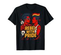 Gay Punk Rebel With Pride Rainbow Punk Rock T-Shirt