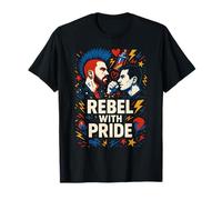 Gay Punk Rebel With Pride Rainbow Punk Rock T-Shirt