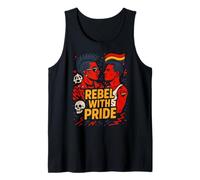 Gay Punk Rebel With Pride Rainbow Punk Rock Tank Top