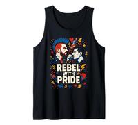 Gay Punk Rebel With Pride Rainbow Punk Rock Tank Top