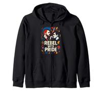 Gay Punk Rebel With Pride Rainbow Punk Rock Zip Hoodie