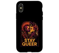 Gay Punk Stay Queer Colorful Pride Case for iPhone X/XS
