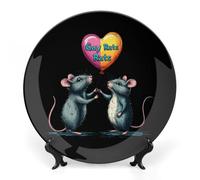 Gay Rats Bone China Decorative Plate Ceramic Plates