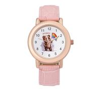 Gay Rights Bear LGBT Flag Wrist Watches for Women Men Quartz Stainless Steel Watch Easy to Read