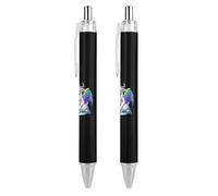 Gay Satan LGBT Goth Gay Ballpoint Pens Retractable Blue Ink Ball Point Pen Smooth Writing Work Pen 2 PCS