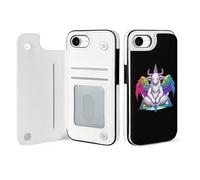Gay Satan LGBT Goth Gay Wallet Phone Case Compatible with iPhone 16 E Flip Phone Case with Card Holder