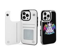Gay Satan LGBT Goth Gay Wallet Phone Case Compatible with iPhone 16 Pro Flip Phone Case with Card Holder