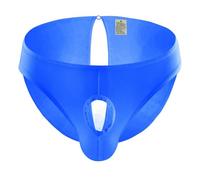 Gay Sexy Underwear Men Briefs Jockstrap Men Ice Silk Breathable Briefs Man Erotic Underpants Quick Dry Men's Sexy Lingerie(Light Blue,XL)
