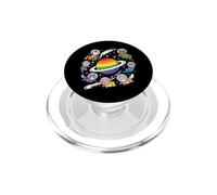 Gay Space Animals Rainbow Planet Astronauts PopSockets PopGrip for MagSafe