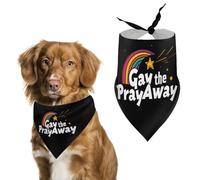 Gay The Pray Away Dog Bandana Pet Scarf for Small Medium Large Dogs Triangle Bibs Photo Prop Gift