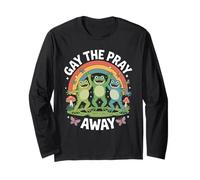 Gay The Pray Away Frogs Rainbow Long Sleeve T-Shirt