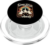 Gay the pray away Goose Pride Rainbow Queer LGBTQ PopSockets PopGrip for MagSafe