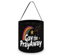 Gay The Pray Away Halloween Tricking Or Treating Bucket Bags Reusable Candy Basket Tote Pumpkin Party Favor Bag