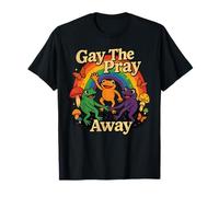 Gay The Pray Away LGBTQ Rainbow Flag Funny Frogs Lover T-Shirt