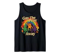 Gay The Pray Away LGBTQ Rainbow Flag Funny Frogs Lover Tank Top