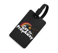 Gay The Pray Away Luggage Tags for Suitcases Handbag Tag Labels Travel Accessories Privacy Cover ID Label