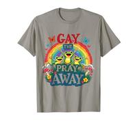 Gay The Pray Away Rainbow Cats Pride T-Shirt