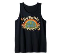 Gay The Pray Away Rainbow Funny Meme Frogs LGBT Pride LGBTQ Tank Top