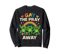 Gay The Pray Away Sarcastic LGBTQI Pride Frog Funny Graphic Sweatshirt