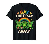 Gay The Pray Away Sarcastic LGBTQI Pride Frog Funny Graphic T-Shirt